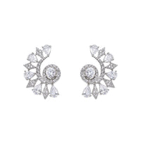 Rosy Cuff | White | Premium CZ Crystal Earring