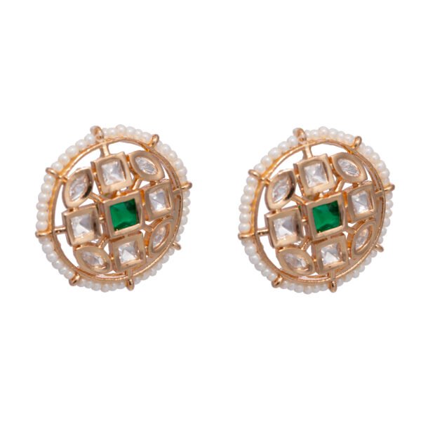 Antique Ember Studs Emerald - Image 2